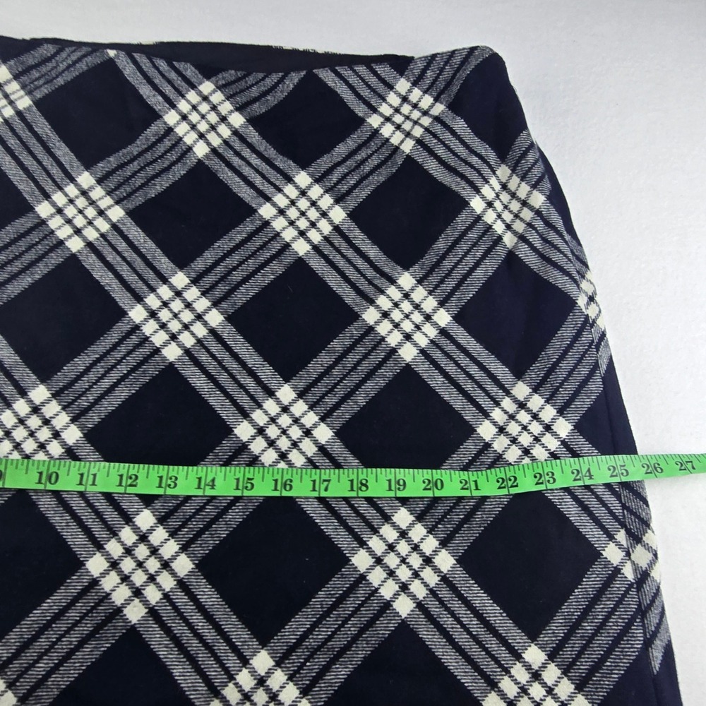 Talbots NWT Plaid Wool Blend Mini‎ Skirt Lined Career Classic Size 18W - Picture 8 of 9